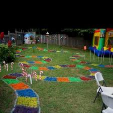 Outdoor Birthday Party Games For 5 Year Olds Backyard Candy Land These Are The Best Back Yard Games Candyland Birthday Candy Land Birthday Party Candyland Party