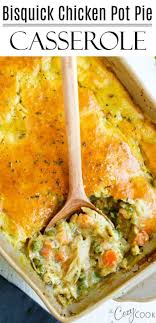 Bisquick Pie Crust Recipes Easy This Bisquick Chicken Pot Pie Casserole Has A Golden Biscuit Crust And An Easy Homemade Filling That Chicken Pot Pie Recipes Bisquick Chicken Bisquick Recipes