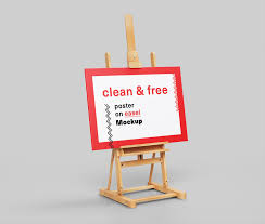 Canvas Poster On Easel Mockup Free Free Mockup Poster On Canvas Poster Free Mockup