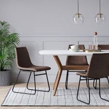 Bowden Faux Leather And Metal Dining Chair Project 62 With Images Metal Dining Chairs Leather Dining Chairs Dining Chairs