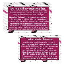 Whether you're looking for a call cards or handmade graduation. 50 Pieces Lash Extension Aftercare Instructions Business Cards Lash C Ninthavenue Europe