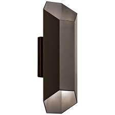 Kichler Estella 16 1 2 H Bronze Led Outdoor Wall Light 8w077 Lamps Plus