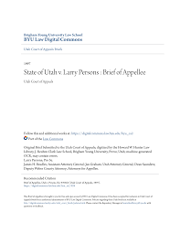 State of Utah v. Larry Persons : Brief of Appellee