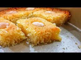 Basbousa Famous Middle Eastern Dessert Traditional Turkish Sweet Easy Eggless Semolina Cake Youtube