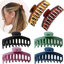 Some of our most popular options include claw clips for thick hair, tige boules hair clips for thin hair, and french barrettes for style and grace. Amazon Com Large Hair Claw Clip For Women 4 3 Jumbo Hair Clips Strong Hold Hair Catch Barrette Jaw Clamp For Thick Thin Hair Tortoise Barrettes Celluloid Big Fashion Hair Styling Accessories Girls