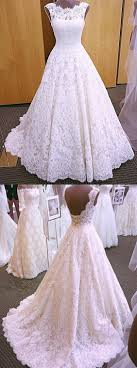 Vintage Cap Sleeves Open Back Lace Wedding Dresses 2018 By Meetbeauty 221 08 U Lace Wedding Dress With Sleeves Ball Gowns Wedding Wedding Dresses Lace