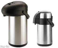 Airpot Drinks Dispenser Tea Coffee Hot Water Flask Catering Urn 2 5 Or 5 Ltr New Water Bottles Thermoses Food Coffee Store Coffee Thermal Coffee Carafe