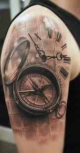 The quarter sleeve tattoo design expresses a magnificent outlook. Compass Tattoos Main Themes Tattoo Styles Ideas