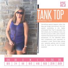 Size Chart For Lularoe Tank Top These Are Very True To Size