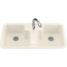 Kohler kitchen sinks come in a variety of styles, designs and materials. Kohler K 5850 3 0 White Fixture Kitchen Sink Cast Iron From The Cantina Series Faucetdirect Com