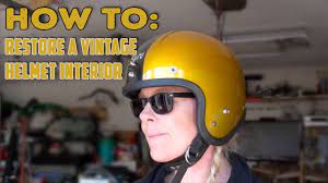 How To Restore The Cheek Pads In A Vintage Helmet Diy Youtube