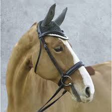Equine couture fly bonnet with silver rope & crystals. Equine Couture Fly Bonnet With Piping And Crystals Dover Saddlery