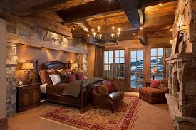 Rustic And Cozy Bedroom With Stone Fireplace Description From Pinterest Com I Search Rustic Master Bedroom Design Rustic Master Bedroom Rustic Bedroom Design