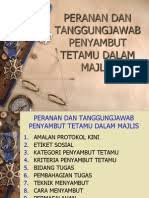 Translation of menyambut tamu in english. Peranan Penyambut Tetamu