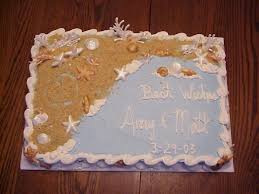 Pin By Wendy Fielder On Lets Eat Cake And Cupcakes Too Beach Wedding Cake Bridal Shower Cakes Beach Theme Wedding Cakes