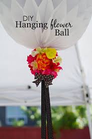 Foam balls and baking cups. Diy Hanging Flower Ball Project Nursery