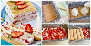 Semifreddo alle fragole e mascarpone. Torta Semifreddo Panna E Fragole Dolce Senza Cottura