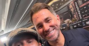 Eddie Hearn bumps into fellow boxing promoter Jon DP Shaw