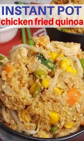 Instant Pot Chicken Fried Quinoa Rice Is Packed With Protein And Is A Healthier Alternative To Chic Instant Pot Chicken Fried Quinoa Healthy Rice Alternative