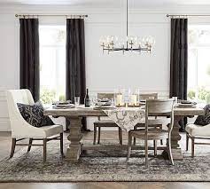 Greenforest dining table 47inch farmhouse kitchen room dinner table modern industrial wooden leisure rectangle coffee signature design by ashley aldwin dining room table, gray. Banks Extending Dining Table Pottery Barn