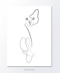 Line Art Of My Cat Line Art Tattoos Line Art Drawings Cat Tattoo Designs