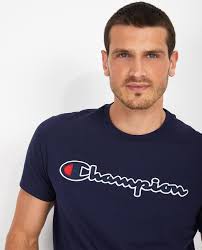 Blauw T-shirt Champion met opschrift Champion