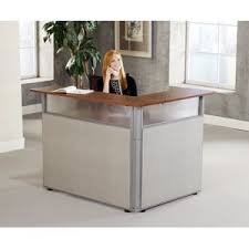 This is a basic table layout design for a rectangular space. 60x48 L Shaped Reception Station Industrial Man Lifts Small Reception Desk Reception Desk Design Receptionist Desk