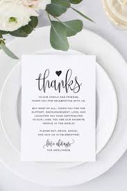 Wedding Thank You Place Setting Cards 4x6 Print To Add To Your Table Centerpieces In 2020 Wedding Reception Tables Layout Wedding Reception Tables Place Setting Cards