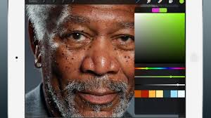 Kyle Lambert's amazing drawing of Morgan Freeman