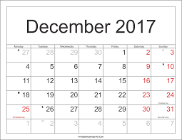 Free December 2017 Calendar Printable Templates With Holidays Hello Friends Today I Am Sharing Again December 2017 Printable Cal Meses Calendario Calendario