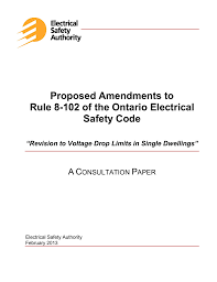 A guide for ontario's foodhandlers. Proposed Amendments To Rule 8 102 Of The Ontario Electrical Safety