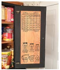 set of four kitchen measuring decals for cabinet full set