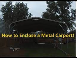 24 Part 1 How To Enclose A Metal Carport Installing Side Sheet Metal Youtube Metal Carports Carport Carport Makeover