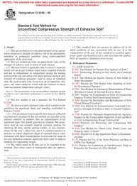New united states geological survey (usgs) methods in 40 cfr 136.3 Astm D2166 00 Standard Test Method For Unconfined Compressive Strength Of Cohesive Soil