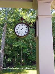 How To Hang An Outdoor Clock On Your Front Porch Outdoor Clock Outdoor Thermometer Large Outdoor Clock