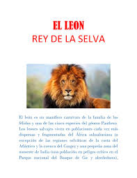 Esto a la larga, causar a la extinción total de los leones ya que son mamíferos que requieren star dando uso a sus instintos más primitivos como son los de correr, cazar y socializar. El Leon By My Web Personal Issuu