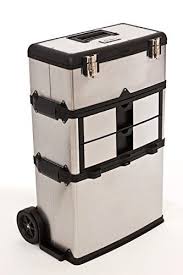 New 3 Box Rolling Travel Suitcase Toolbox Tools Storage Steel Cabinet Case Chest Tool Box Portable Tools Mobile Tool Box