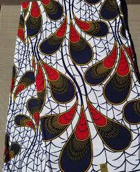 White Red Navy Blue African Fabric African Clothing Etsy African Fabric African Print Fabric African Wax Print