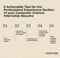computer science internship resume blog