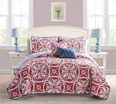 Kent luxury king quilt set. Must Buy King Quilt Set 5 Piece Kennedy Red Beding Comforter Sets King