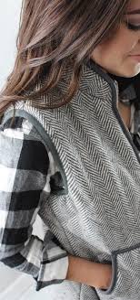 Black And White Buffalo Plaid Shirt Womens New Colors Must Have Herringbone Vest Stylish Winter Outfits Fashion Style