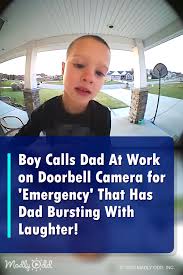 Boy Contacts Dad At Work On Doorbell Camera For An Emergency That Has Him Bursting With Laughter His Dad Obviously R Funny Babies Funny Vidio Laughter