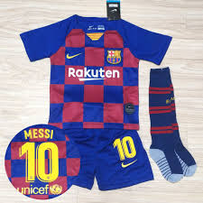 Free Socks 2020 Messi Barcelona Kids Jersey Children 20 21 Barca Home Kit Football Jersey With Socks Shopee Malaysia