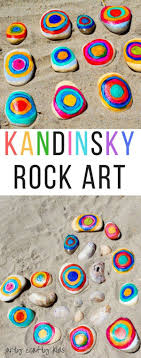 Arty Crafty Kids Art Kandinsky Inspired Rock Art A Fun Interpretation Of Kandinsky S Famous Conecentric Circle Kandinsky For Kids Kandinsky Art Kandinsky