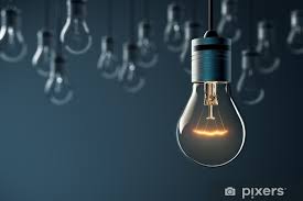 Glowing Hanging Light Bulb Wall Mural Pixers We Live To Change