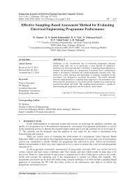 Universiti teknologi mara | uitm · faculty of electrical engineering. Pdf Effective Sampling Based Assessment Method For Evaluating Electrical Engineering Programme Performance