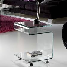 Glass top round coffee tables black coffee table with glass top, source: Side Table With Wheels Glass Schuller Wonderlamp Shop