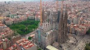 Although barcelona is known as the city of modernism, gothic architecture is very present here. Aerial View La Sagrada Familia The Impressive Cathedral Designed By Gaudi Video By C Aerocaminua Stock Footage 198471866