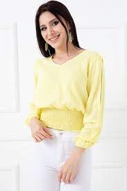 bel lastikli v yaka bluz