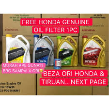 Terdapat dua sukatan yang menunjukkan aras maksimum dan aras minimum yang dicadangkan oleh pengeluar kereta. Honda Genuine Fully Semi Synthetic Engine Oil Minyak Hitam 10w 30 5w 30 0w 20 0w 30 O F Shopee Malaysia